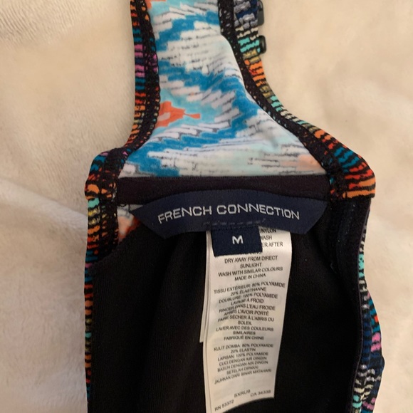 French connection multi colour bikini bandeau top - Picture 4 of 6